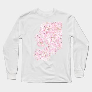 cherry blossom ink and watercolor 1 Long Sleeve T-Shirt